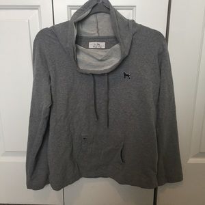 Original Black Dog Cowl neck soft gray sweatshirt